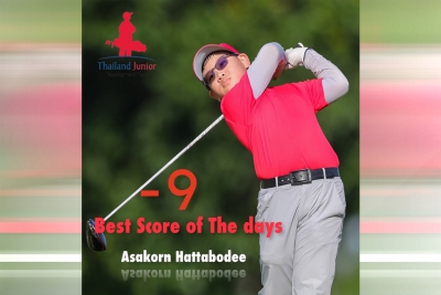BEST SCORE OF THE DAY Asakorn Hattabodee Class E Boy Make 9 Under Par 63